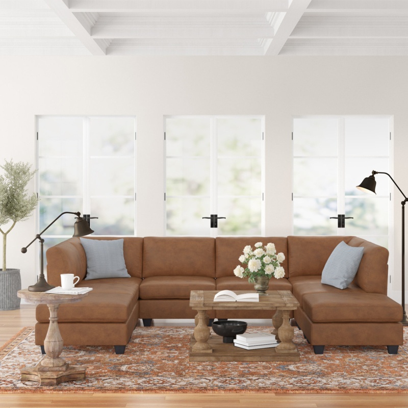 Barnwell 8 - Piece Vegan Leather Sectional