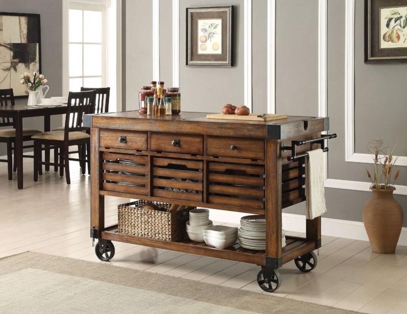 Belfield Solid Wood Kitchen Cart