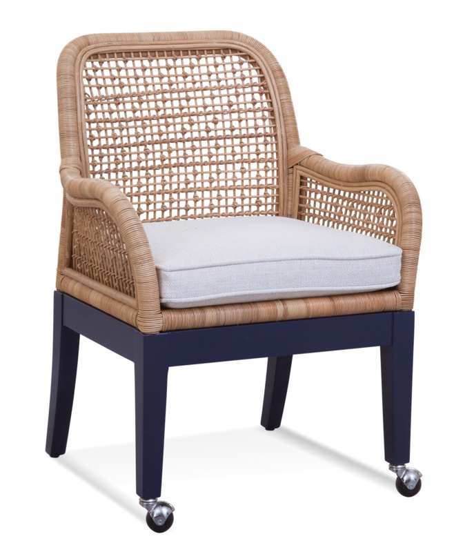 Boone Fabric Solid Back Arm Chair