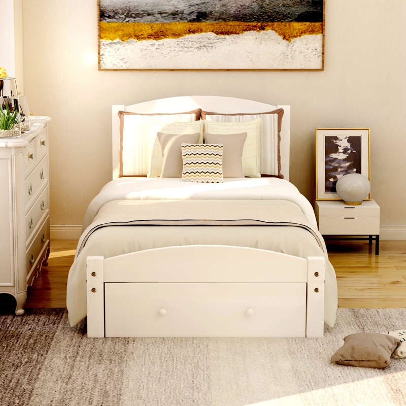 Brokaw Solid Wood Slat Storage Bed