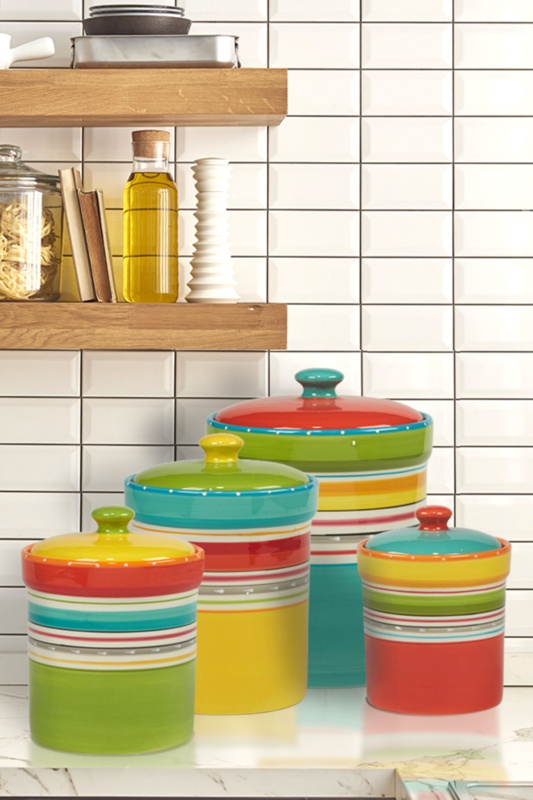 Certified International Mariachi 4 Piece Kitchen Canister Set