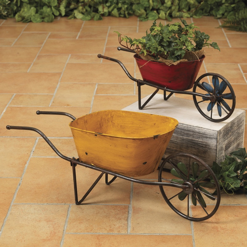 Chenery Metal Outdoor Wheelbarrow Planter