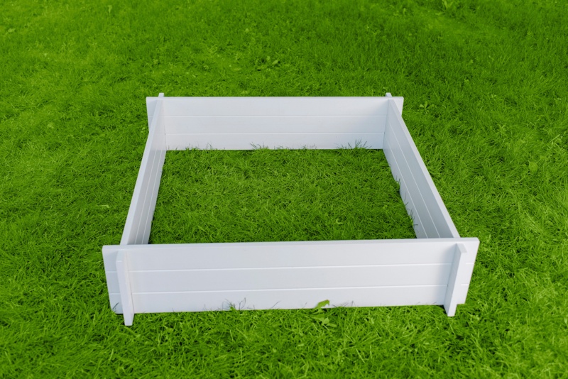 Classic White Vinyl Raised Garden
