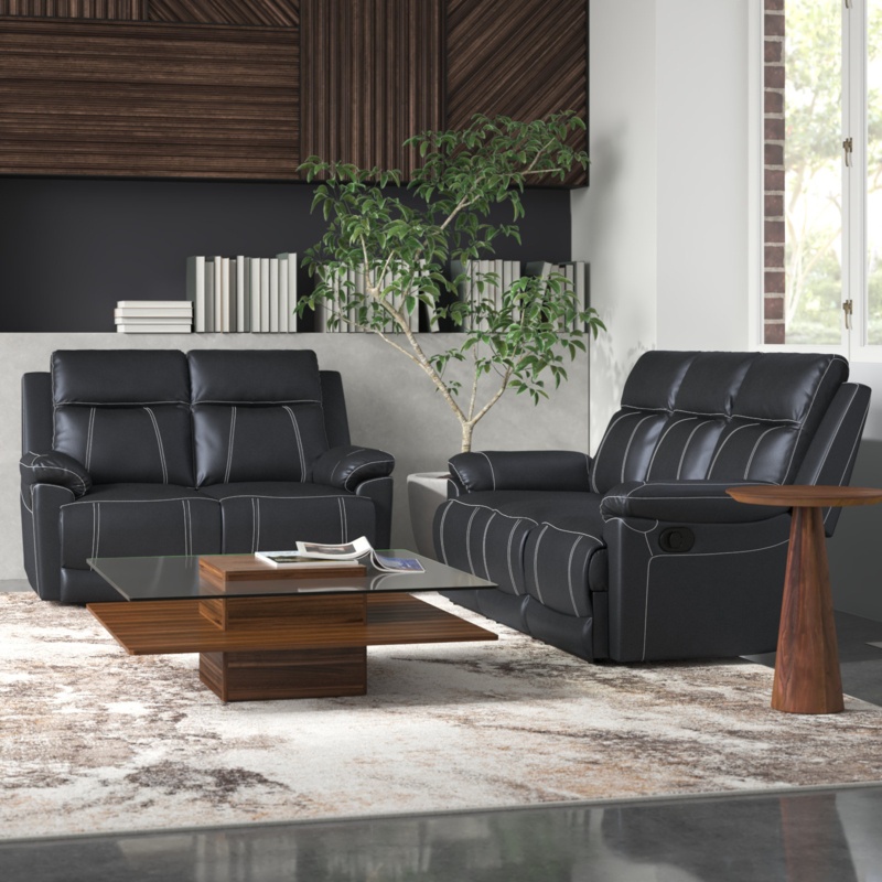 Clymer 2 - Piece Vegan Leather Reclining Living Room Set
