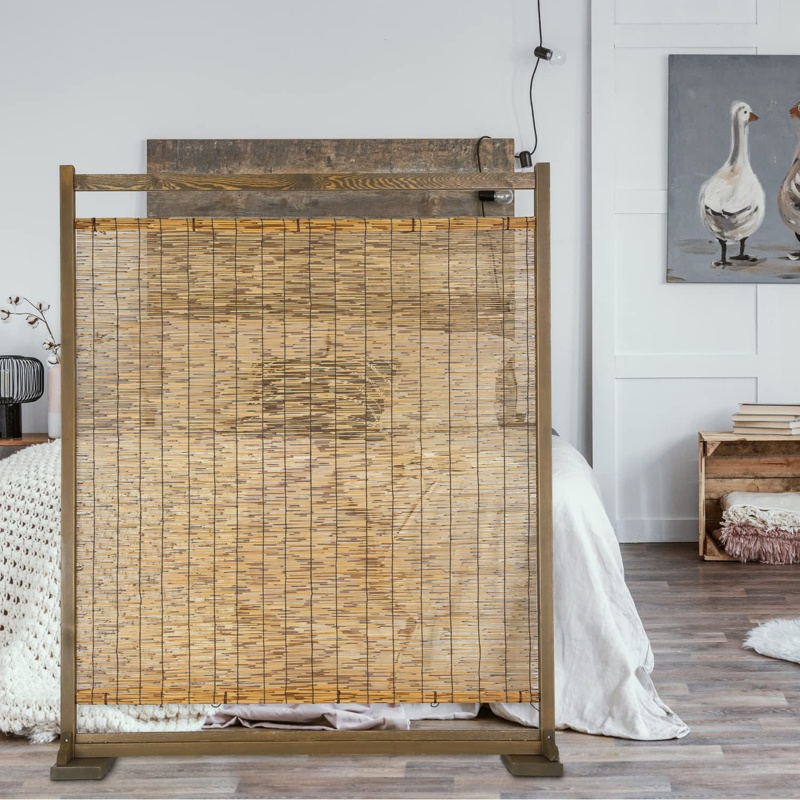 Demartino 59'' W x 72'' H Solid Wood Single Panel Room Divider