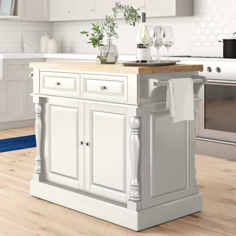 Diamondback Butcher Block Kitchen Island