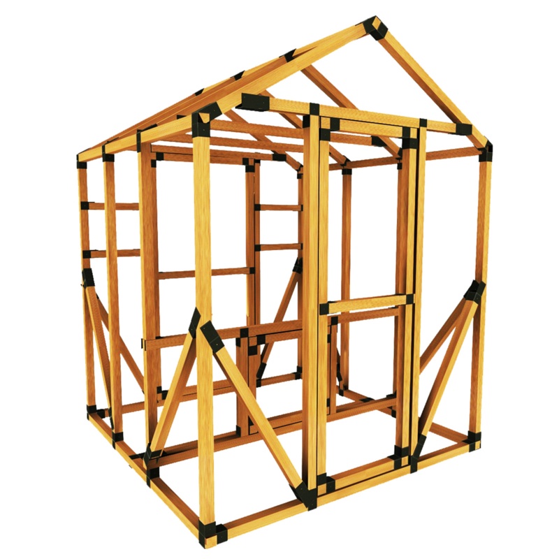 E-Z Frame Chicken Coop And Run Kits 54 Square Feet Chicken Coop with Chicken Run