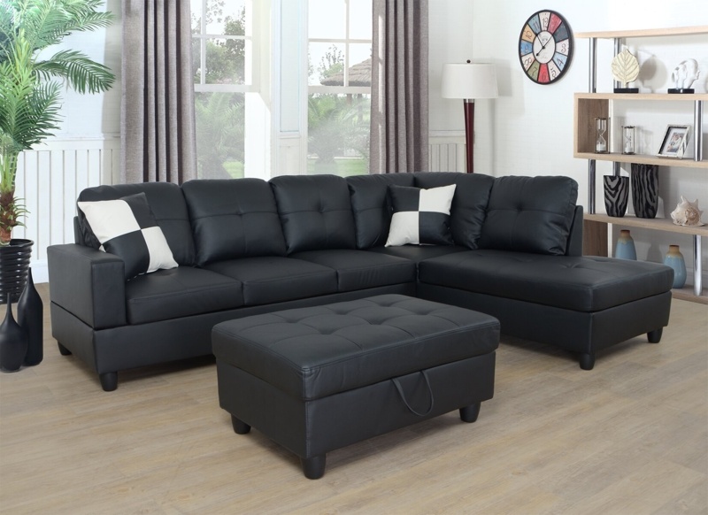 Eshaun 3 - Piece Vegan Leather Sectional
