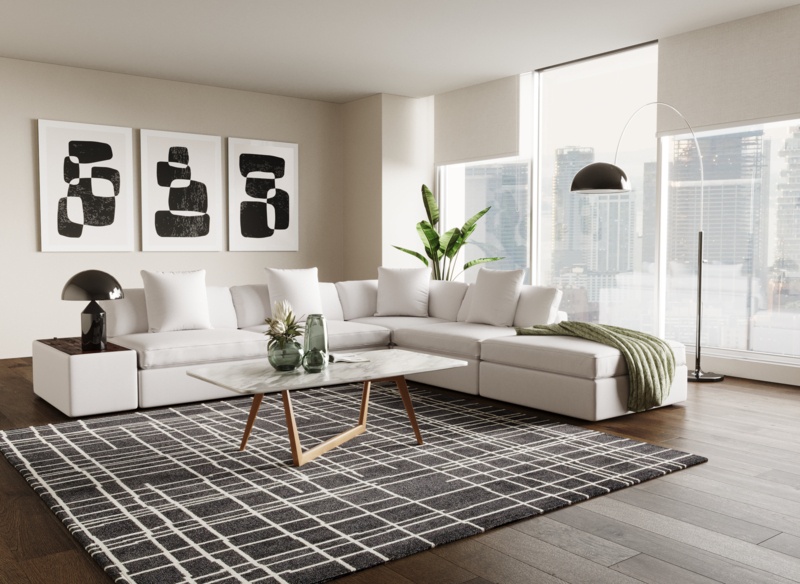Gracia Symmetrical Modular Corner Sectional Sofa