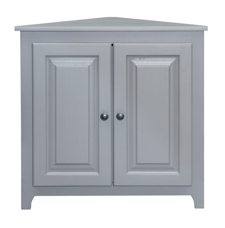 Haelynn 30'' H Solid Wood 2-Door Corner Cabinet