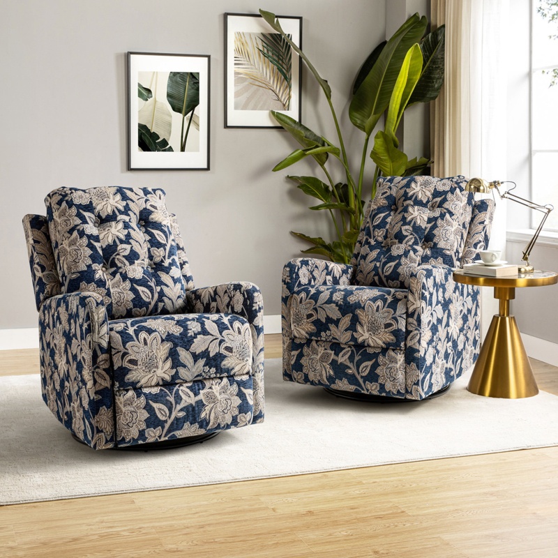 Hayti Upholstered Swivel Recliner