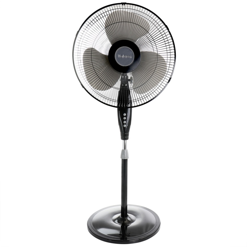 Holmes Oscillating 16 Inch Blade Stand Fan With Metal Grill In Black