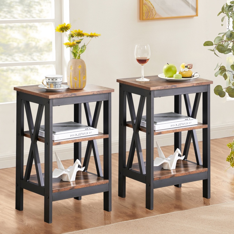Kempst X-Shaped Nightstand Set