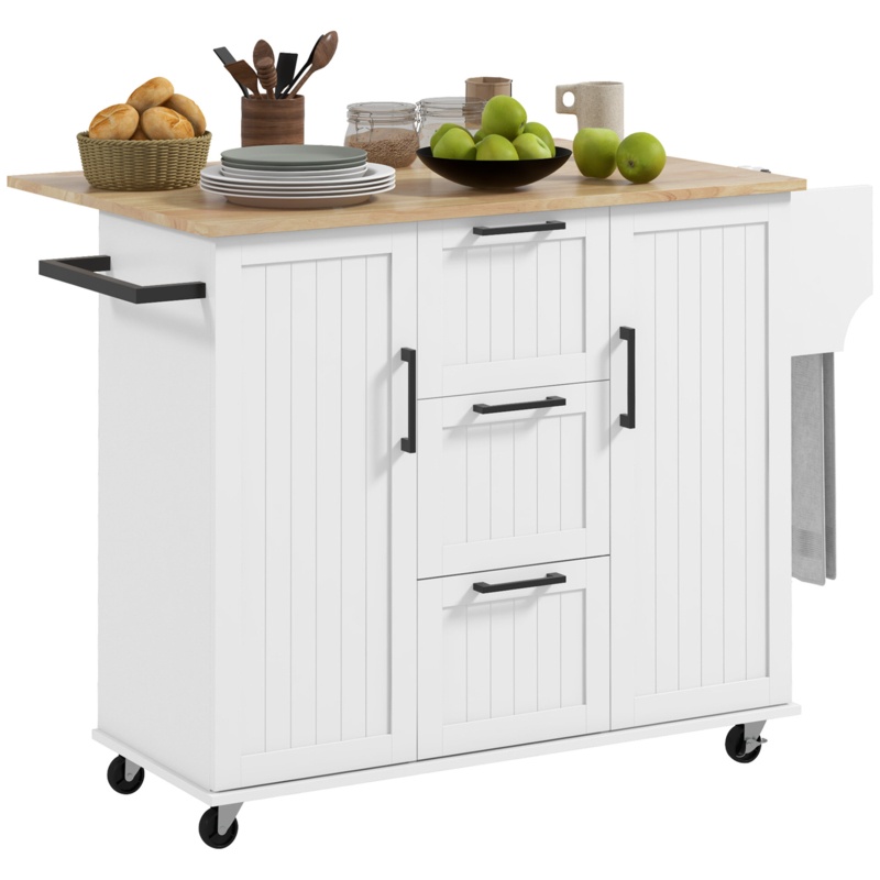 Keniya Solid Wood Kitchen Island