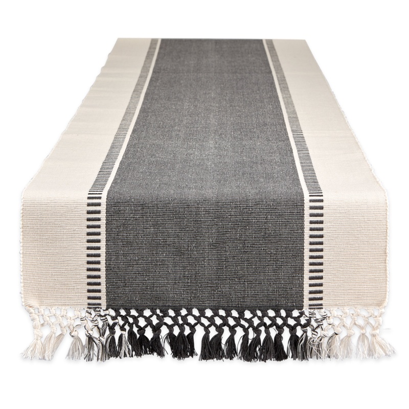 Kizer Rectangle Striped Cotton Table Runner