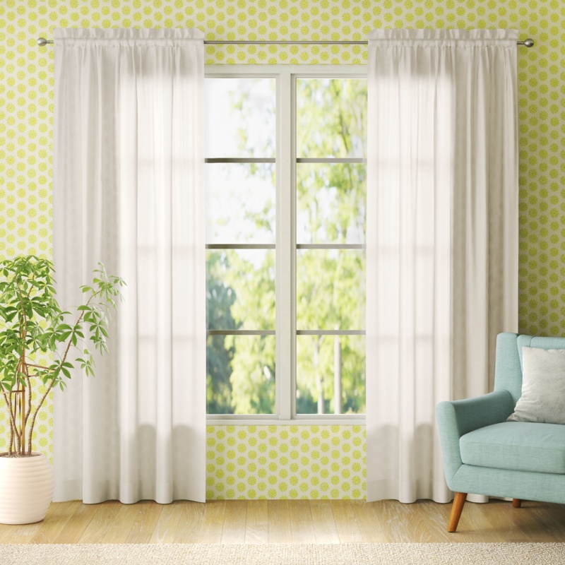 Kober Polyester Sheer Curtain Pair