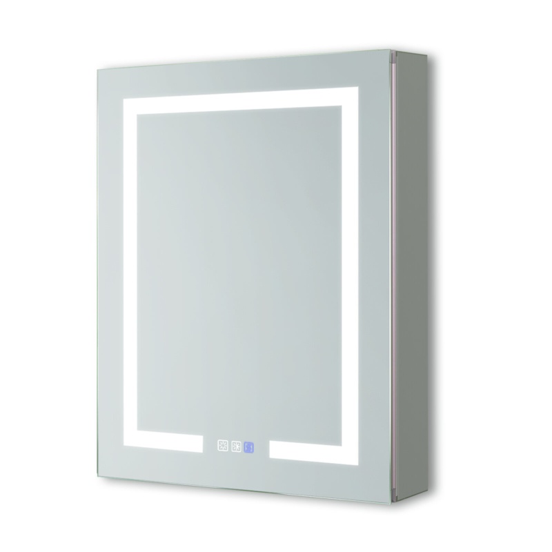 Livvia Recessed or Surface Mount Frameless Medicine Cabinet with Electrical Outlet and Anti-fog