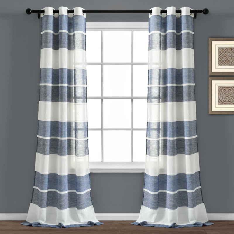 Lopez Polyester Sheer Curtain Pair