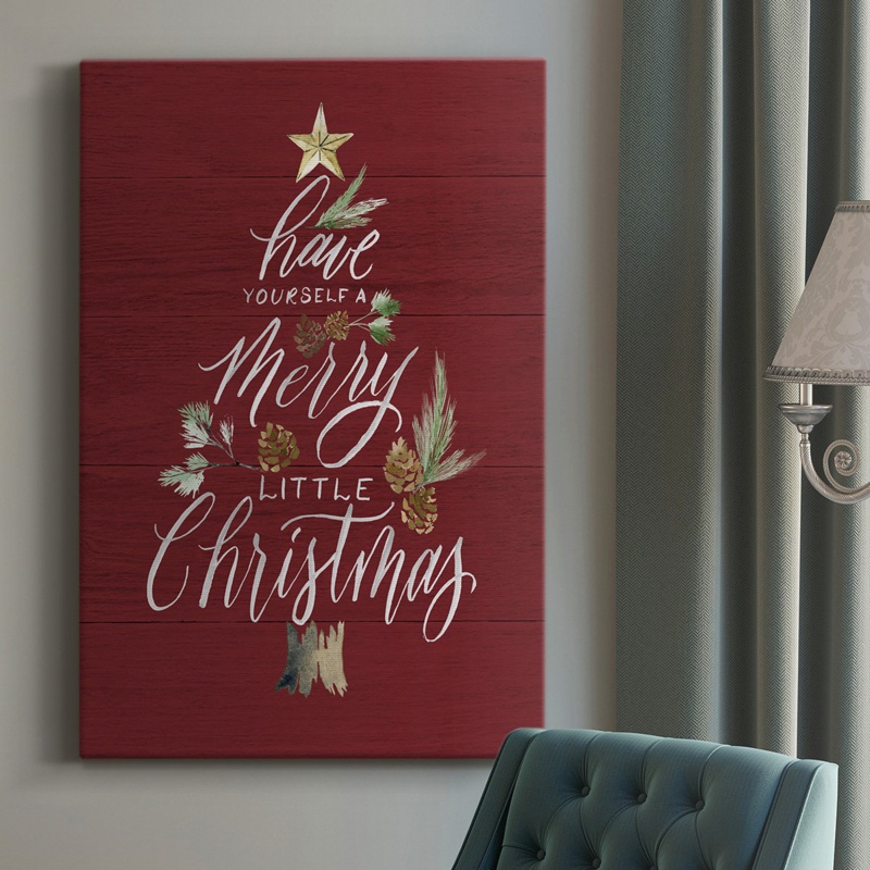 Merry Little Christmas On Canvas Print