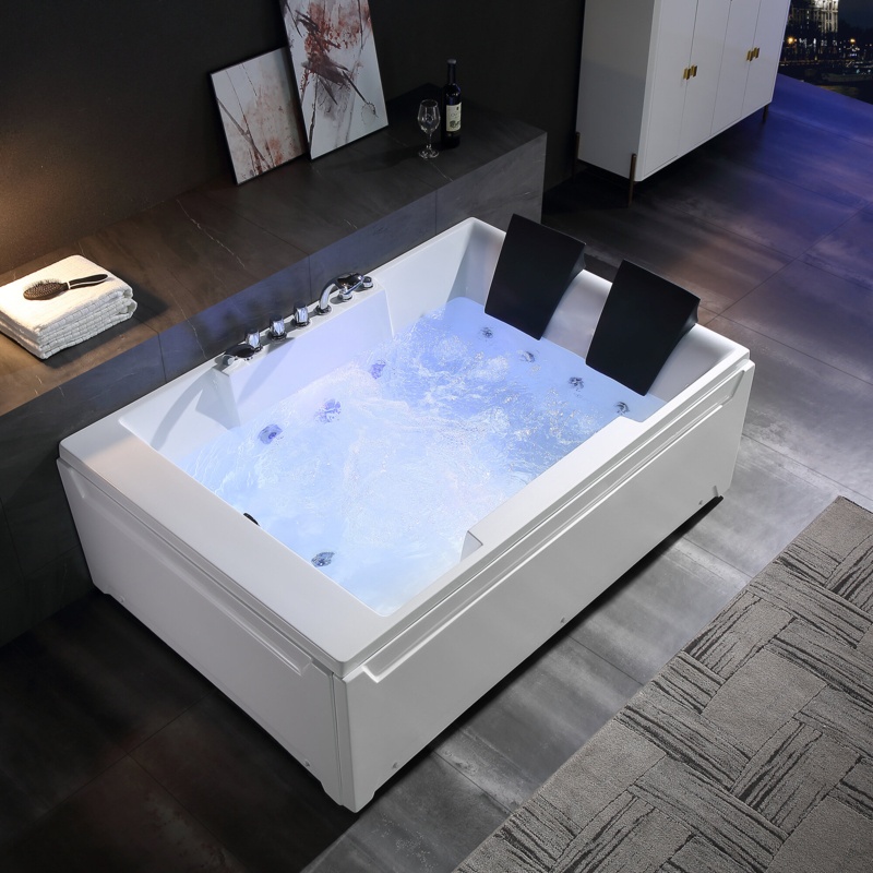 Modern 72'' x 48'' Alcove/Tile In Whirlpool Acrylic Bathtub with Faucet