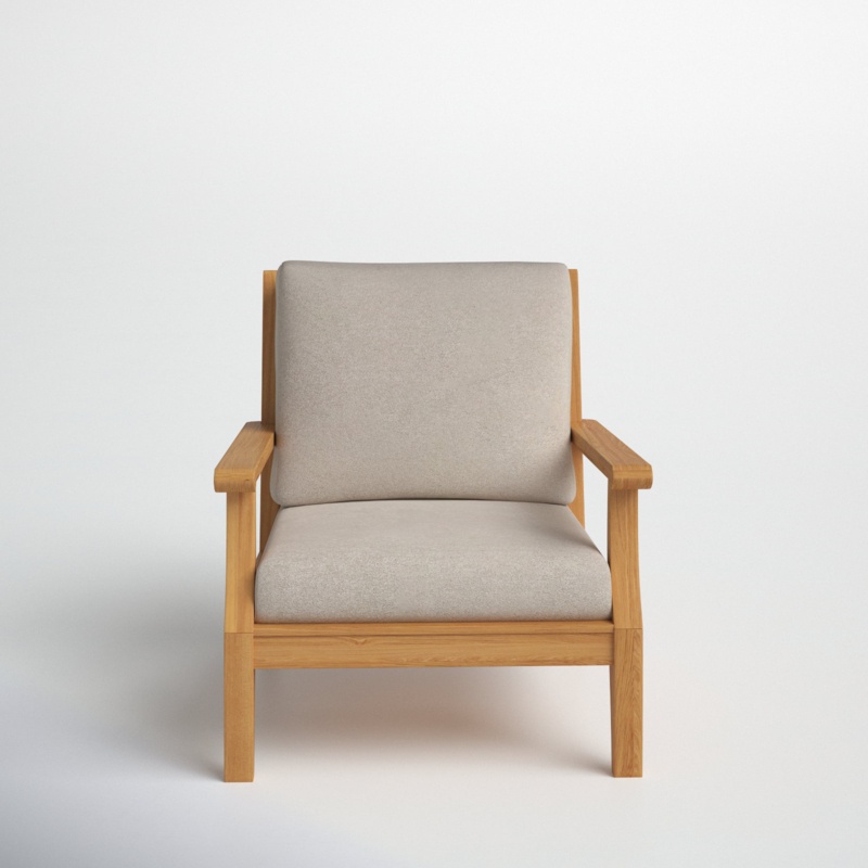 Nichols Teak Patio Chair with Sunbrella Cushions