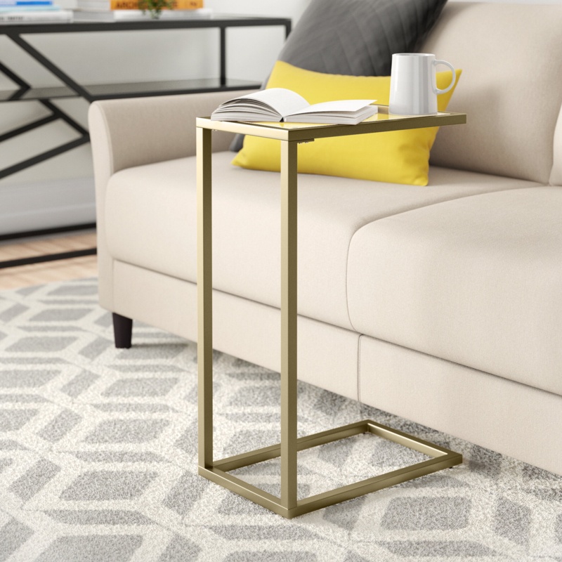 Olmedo Glass C Table End Table