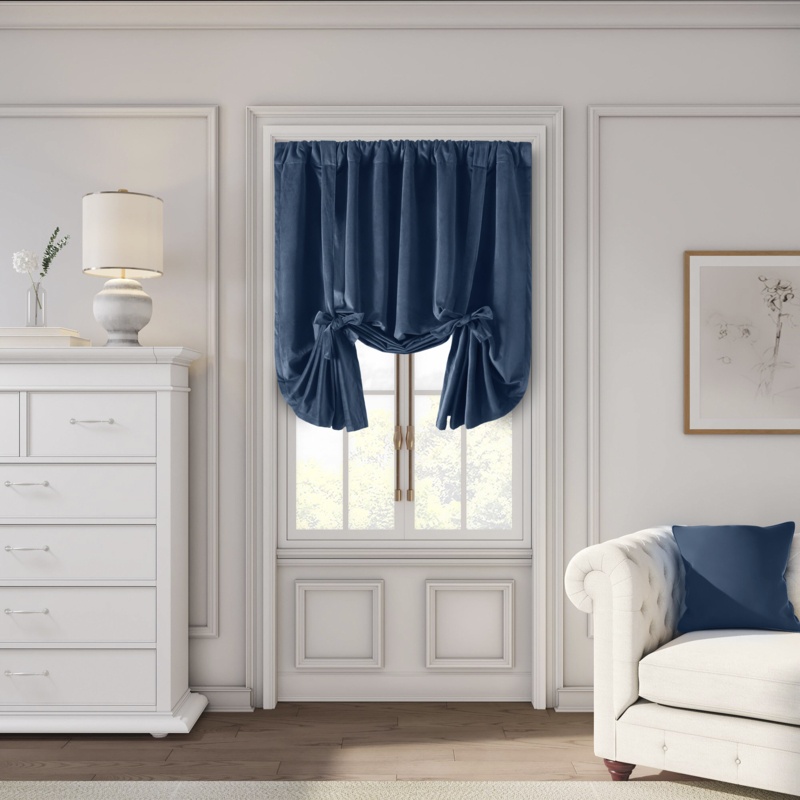 Premium Velvet Myreon Solid Color Room Darkening Thermal Rod Pocket Single Curtain Panel