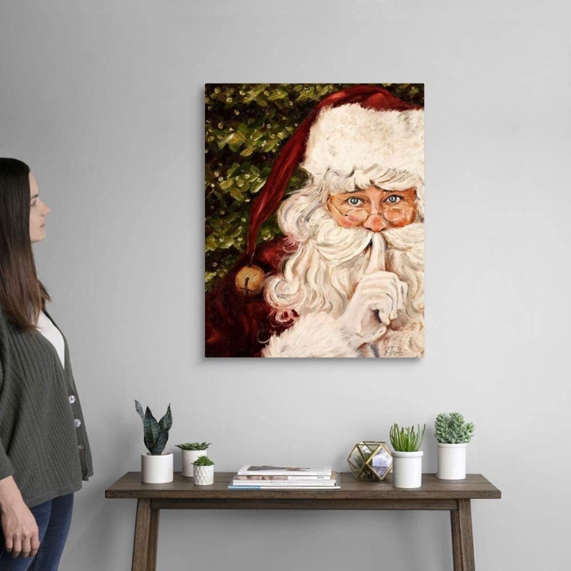 Santa Be Quiet On Canvas Print