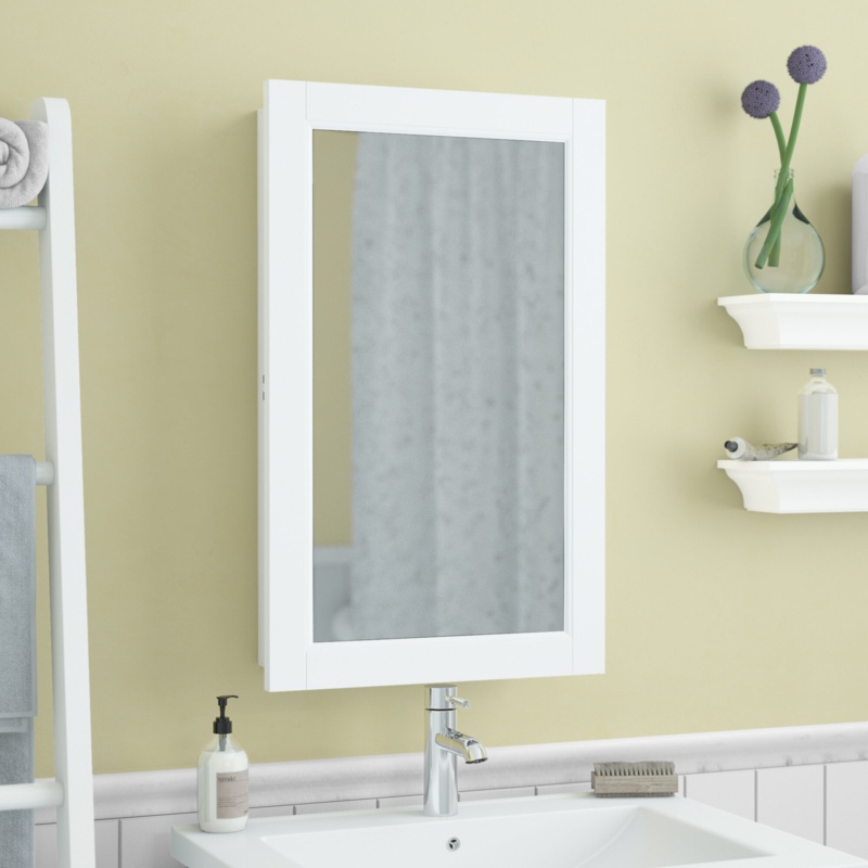 Searle Medicine Cabinet 16-inch - Assembled Bathroom Wall Cabinet with Mirrored Doors