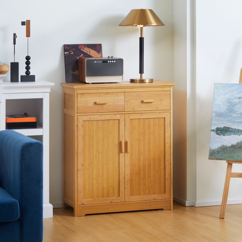 Shenan Solid Wood Freestanding Linen Cabinet