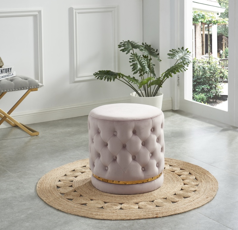 Solid + Manufactured Wood Accent Stool