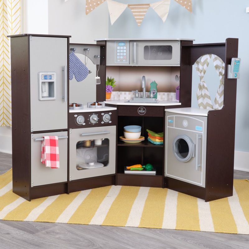 Ultimate Corner Play Kitchen with Lights & Sounds, Espresso