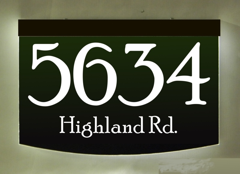 Wall or Yard Solar Address Sign
