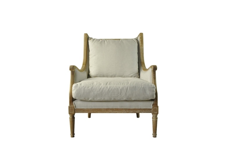 Warren Chair in Antique White and Linen