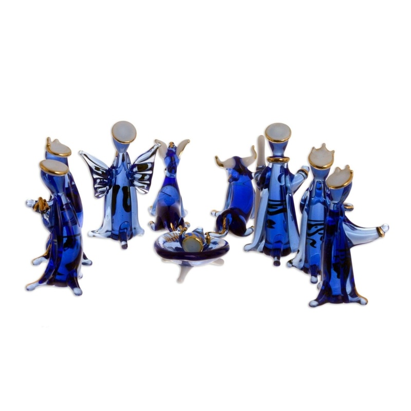 10 Piece Glass Nativity Set