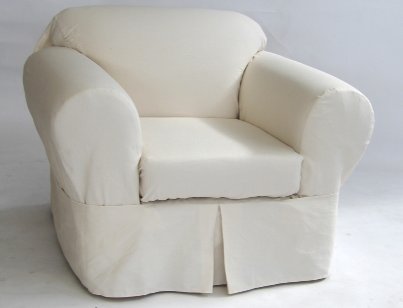 100% Cotton Box Cushion Armchair Slipcover
