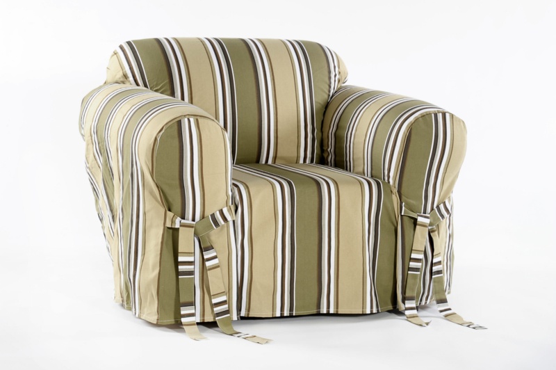 100% Cotton Box Cushion Armchair Slipcover