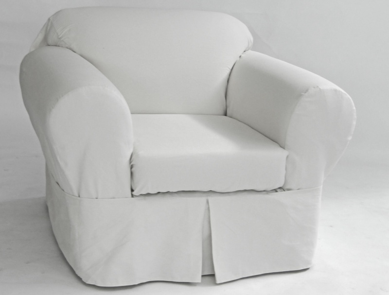 100% Cotton Box Cushion Armchair Slipcover