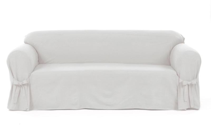 100% Cotton Box Cushion Sofa Slipcover
