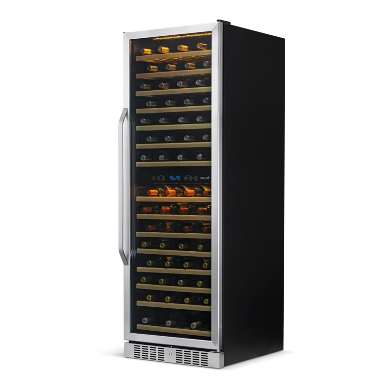 160 Bottle Built-in Compressor Wine Cooler, Stainless Steel
