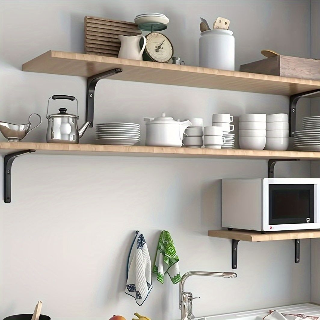 1pc Triangle Bracket, Made Of High-quality Materials And Durable, 90 Degree Triangular Bracket Provides Reliable Support For Wooden Shelves On The Wall, Used To Fix Wooden Shelves On The Wall