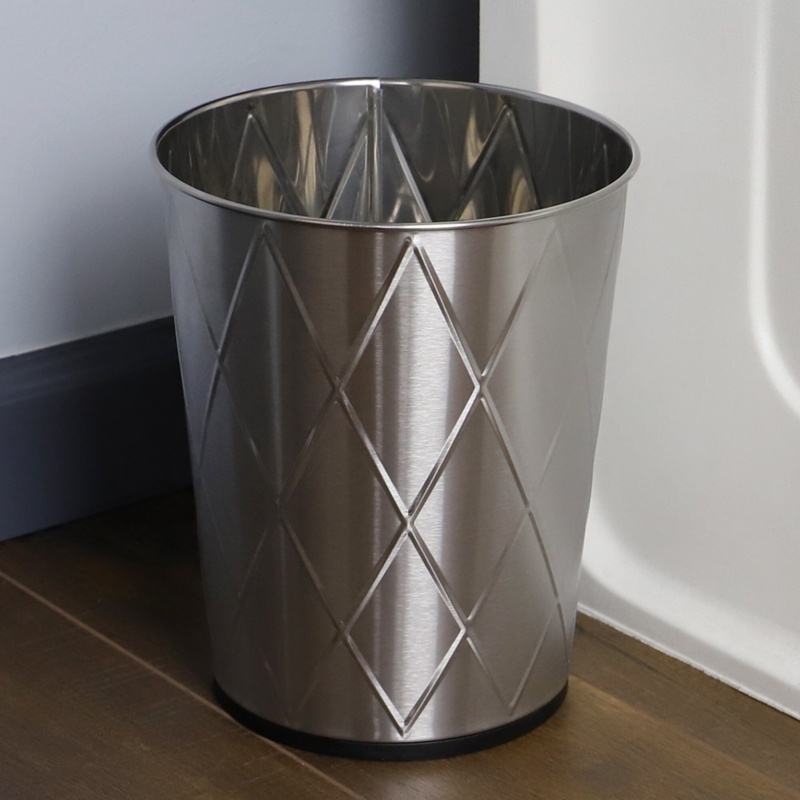 2.11 Gallons Steel Open Waste Basket