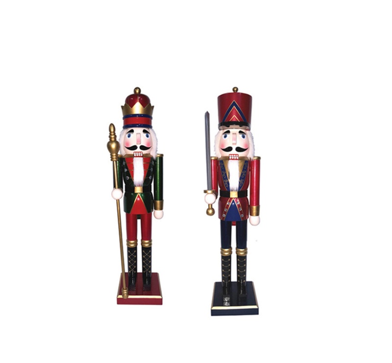 2 Piece King and Guard Nutcracker Set
