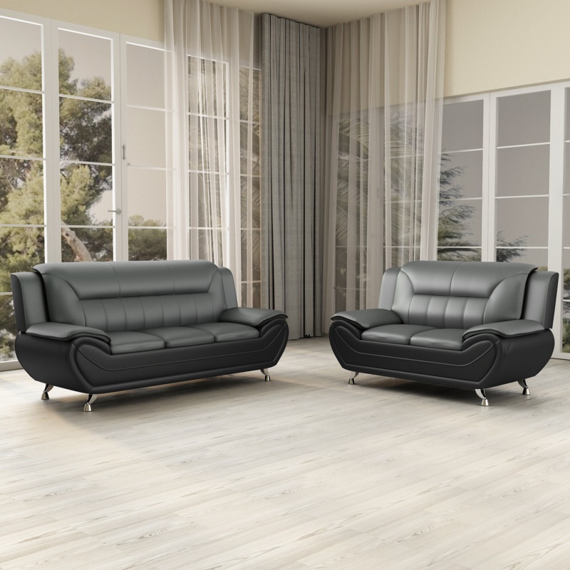 2 - Piece Vegan Leather Living Room Set