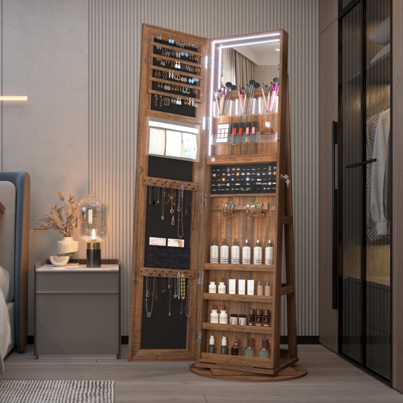 21.6'' Wide Jewelry Armoire with Mirror