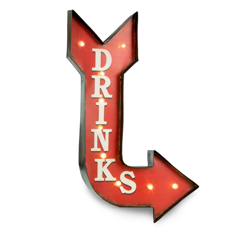 22.5'' Beer And Liquor Themed Marquee Sign