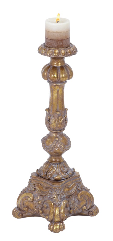 22'' H Stone Tabletop Candlestick