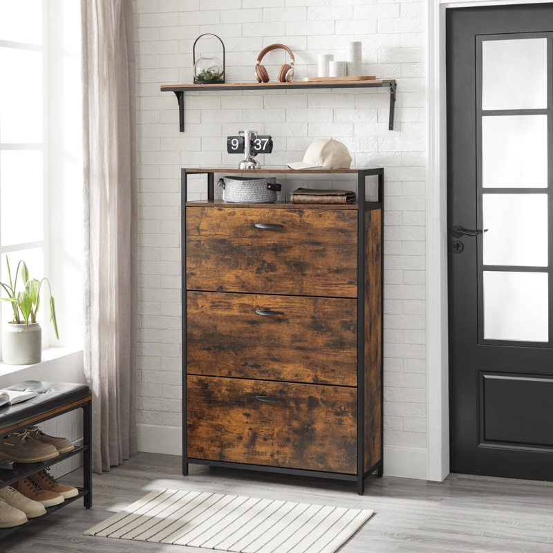 24 Pair Shoe Storage Cabinet