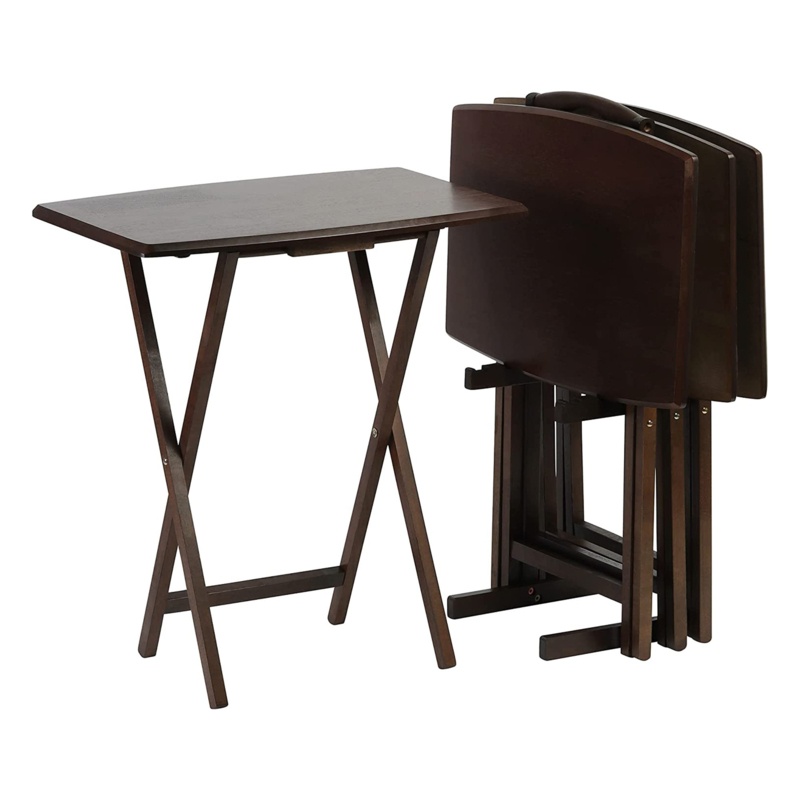 24'' Solid Wood Rectangular Portable Folding Table