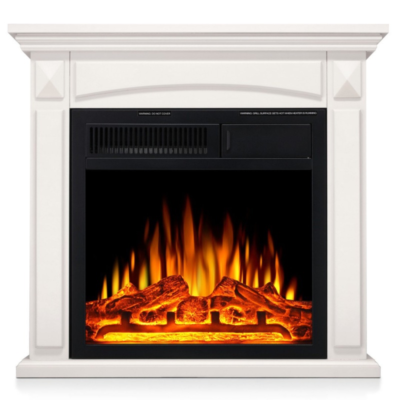 26.58''W*25"H*8.07"D Freestanding Electric Fireplace With Remote Control.